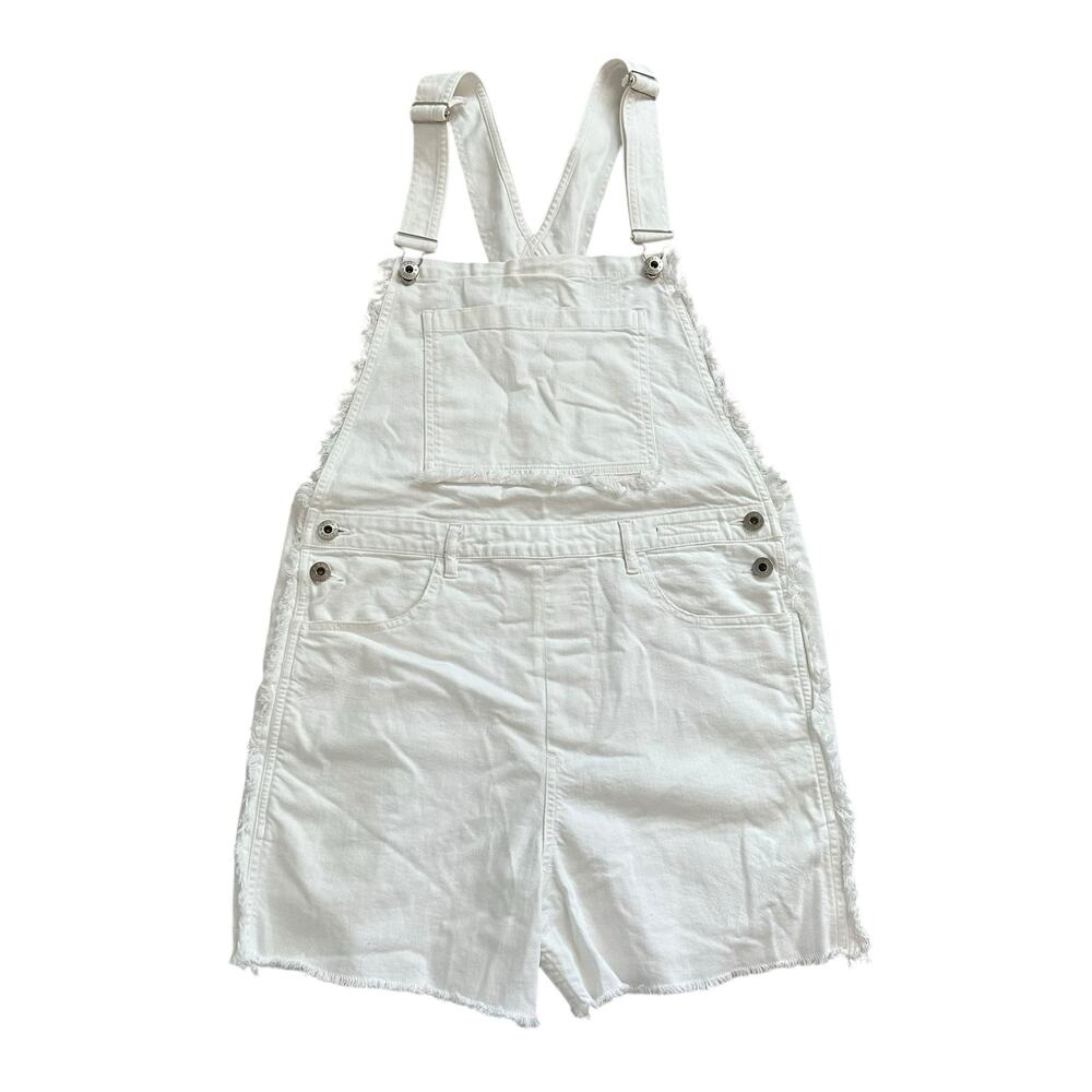 Each x Other Douglas White white denim short overalls size M NWT
